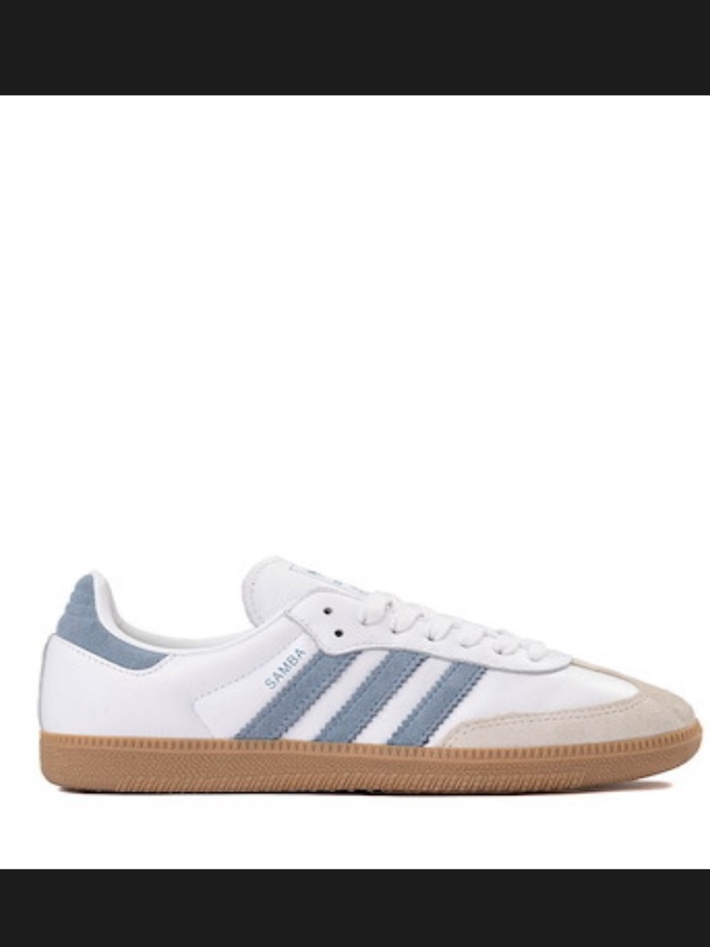 New Womens Adidas Samba OG Athletic Shoe - White / Alumina / Ash Blue Size 8.5 - Picture 2 of 2